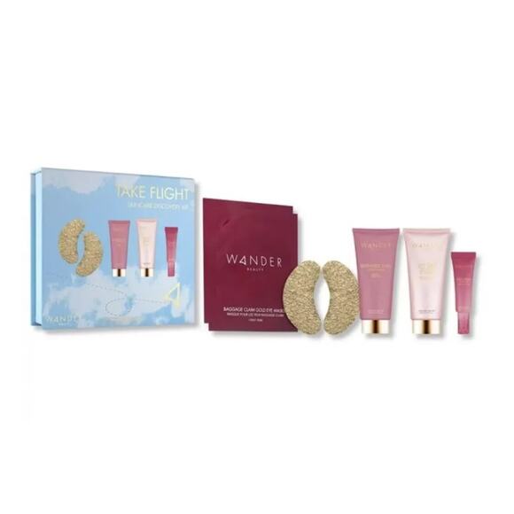 WANDER BEAUTY Take Flight Skincare Discovery Kit NEW Hydrate Brighten Glow $45 - Picture 1 of 1